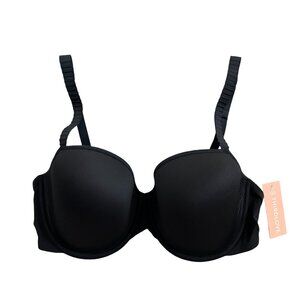 ThirdLove Classic T Shirt Bra, Black, 34D1/2, Half Size, No-Slip Straps